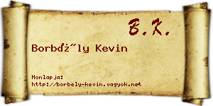 Borbély Kevin névjegykártya