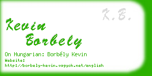 kevin borbely business card